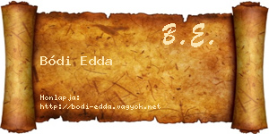 Bódi Edda névjegykártya