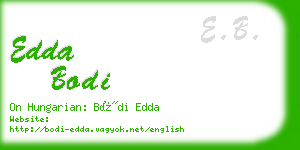 edda bodi business card